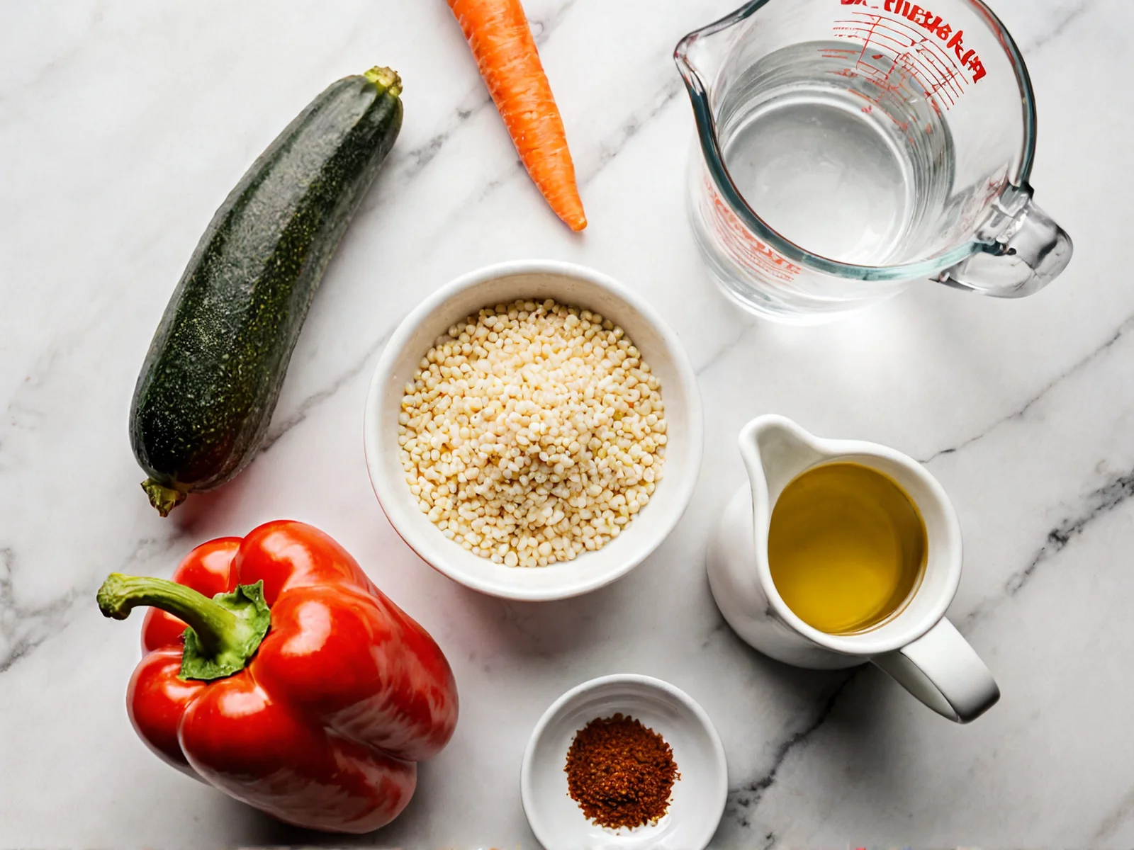 Składniki do Kuskus z pieczonymi warzywami BLW