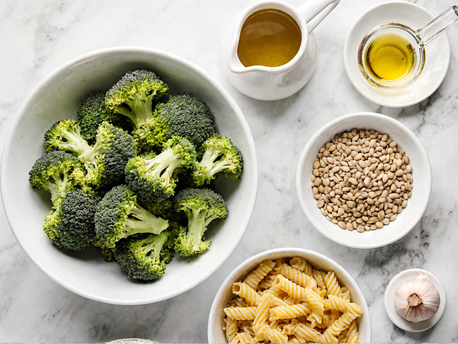 Składniki do Makaron z pesto brokułowym