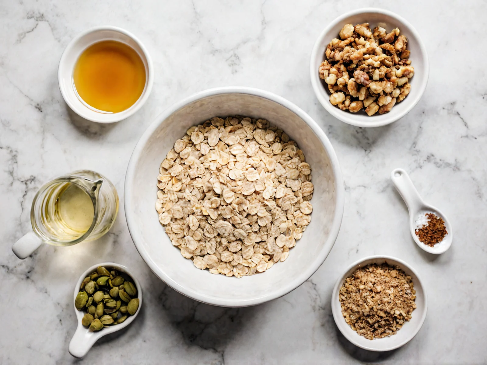 Składniki do Kraftowa granola miodowa