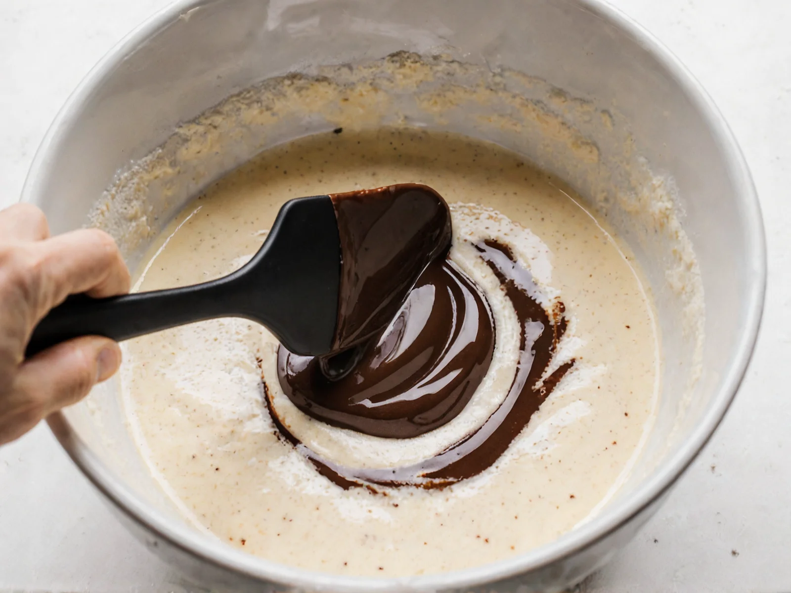 Viralowe brownie z solą w trakcie przygotowania