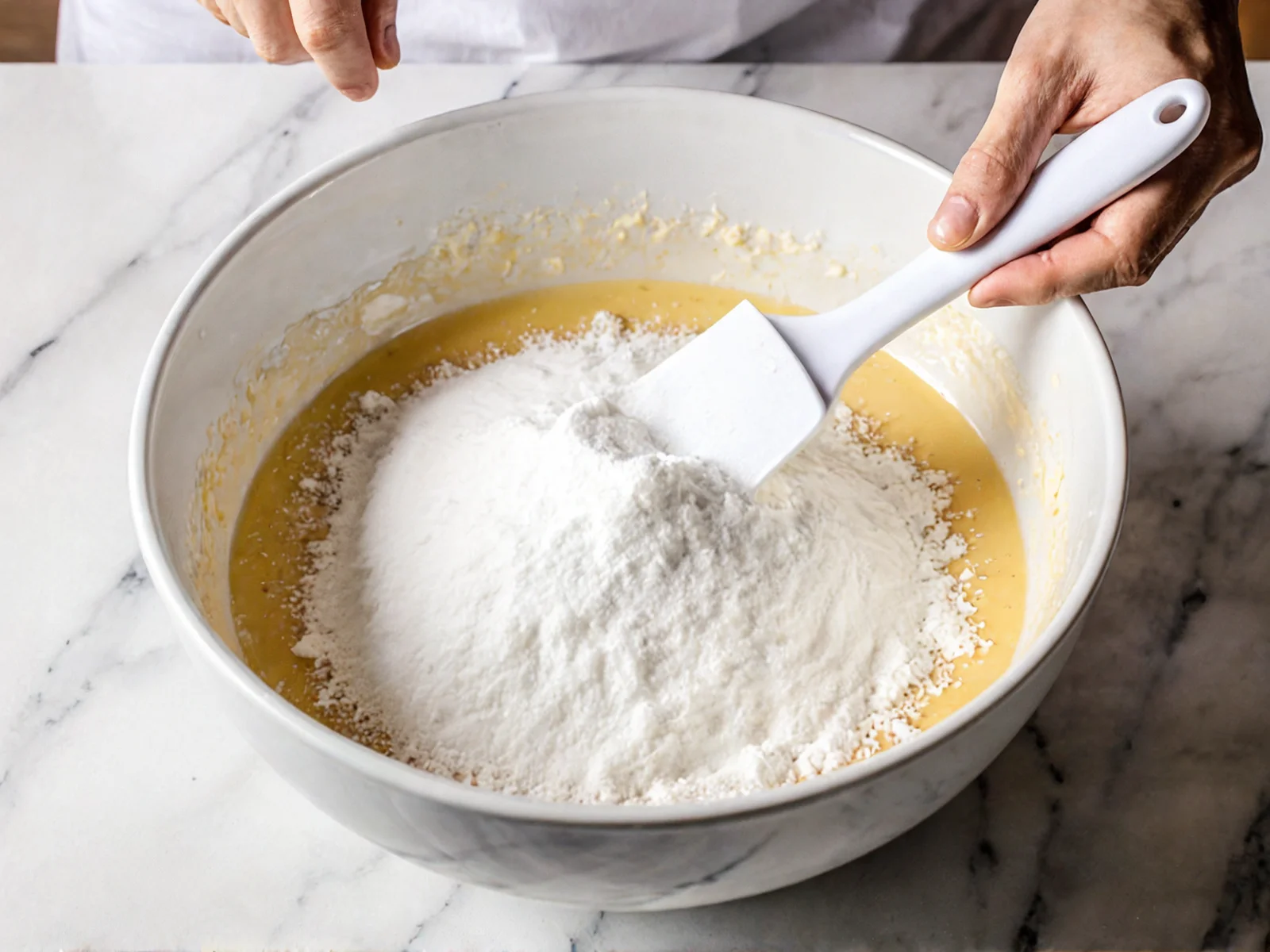 Viralowe naleśniki biszkoptowe w trakcie przygotowania